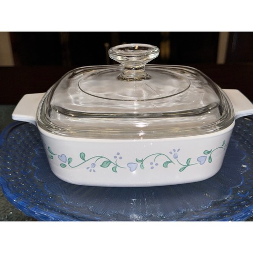 Vintage Corningware A-1-B Landhaus (1997-98) 1 Quart Kasserolle mit Pyrex Deckel - Bild 3 von 6
