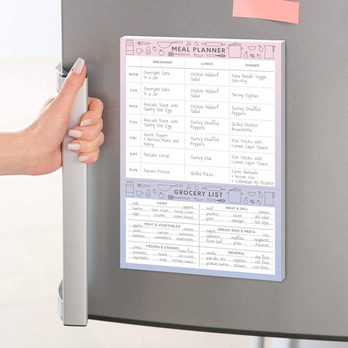 Essensplaner Notizblock und Einkaufsliste | 7x10 Zoll Magnetblock - Bild 6 von 7