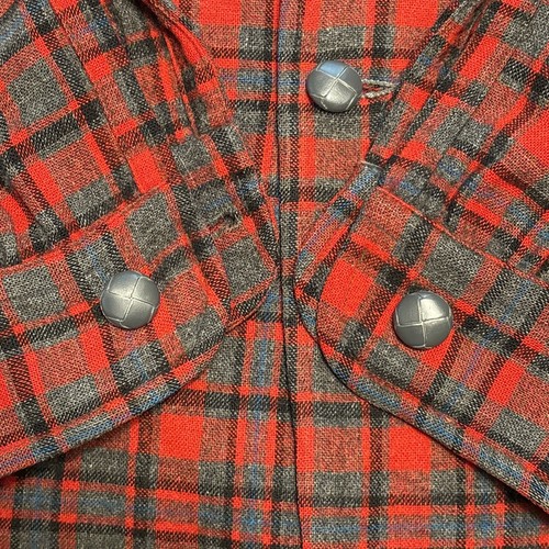 Exc! Vtg 60s-70s PENDLETON WOOL SPORT COAT, USA, 3 BUTTONS, TARTAN PLAID, Sz L - Picture 6 of 11