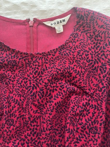 Boden Women's Navy Red Harriet Corduroy Belted Long Sleeve Dress US6/UK10 - Picture 3 of 3