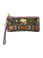 Think Bee Long Wallet Black Allover Women's Jl823