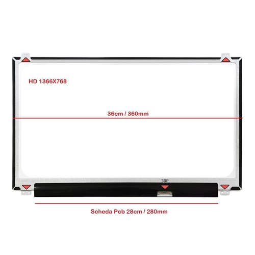 N156BGA-EA2 REV.C1 Display LCD Schermo 15,6" LED Slim 1366x768 30 pin - Afbeelding 2 van 4