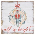 NUTCRACKER PALLET ART MINI SQUARE- "ALL IS BRIGHT"-6"x6"x1"