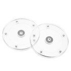 2 Stück drehbares Serviertablett mit drehbarer Basis – transparent, 10 cm/3,39