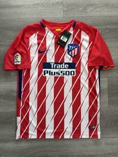 ATLETICO MADRID 2017-18 Spain Home Football Shirt Soccer Jersey Nike Men Size XL