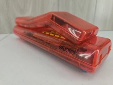 UNTESTED VTG Swatch Phone 1989 Twin Deluxe Button Transparent Neon Pink Retro