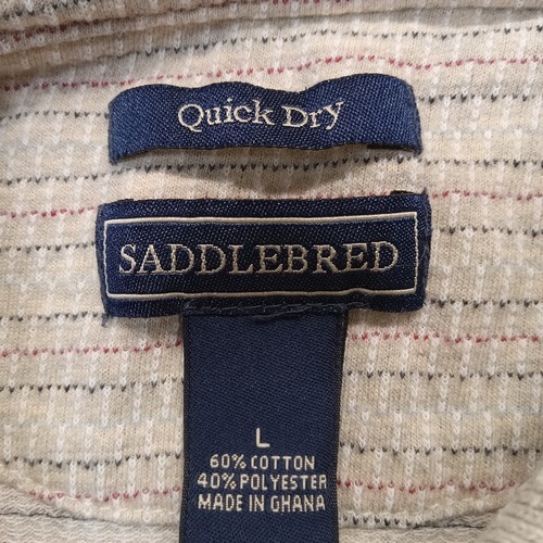 Saddlebred Quick Dry Poloshirt L Kurzarm beige gestreift - Bild 4 von 5