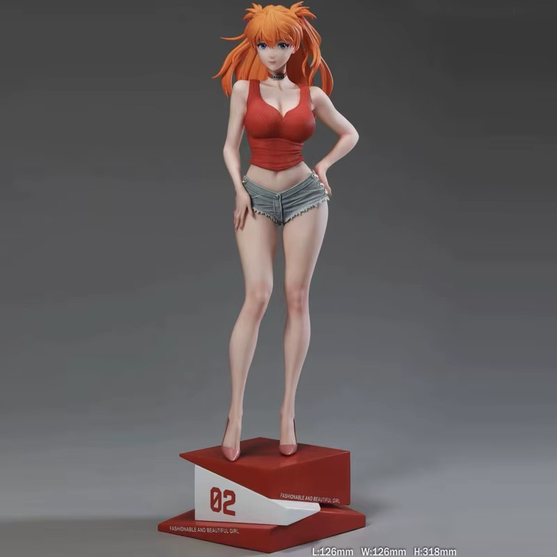 Statue Asuka Langley de 30 cm, figurine Evangelion haute finition