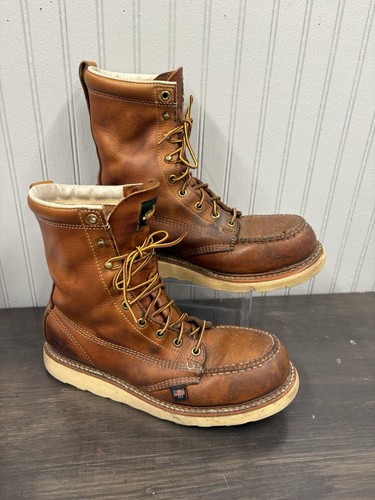 Thorogood 804-4208 Herren 8" Leder Mokassinnaht Stahl Sicherheit Arbeitsstiefel Größe 9D USA - Bild 1 von 16
