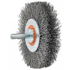 WALTER SURFACE TECHNOLOGIES 13C175 Mtd Wheel Brush Crimped 3" D X 3/4" W