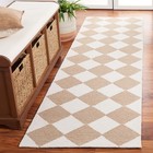 x SAFAVIEH Area Rug Collection - 2'3" x 6' Runner, Natural & Beige, Handmade ...