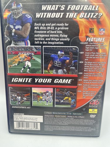 PlayStation 2 NFL Blitz 2003 (Ps2) - COMPLETO/CON MANUAL - FUNCIONA PROBADO - Imagen 7 de 9