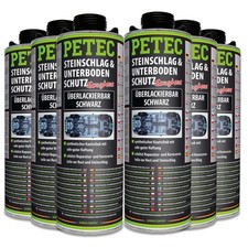 6x 1L Petec 73210 Steinschlag und Unterbodenschutz Kautschuk Überlackierbar 