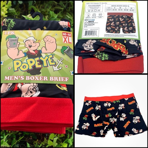 Herren XL 40-42 "POPEYE" Spinat Boxershorts weich, leicht & Stretch Neuheit Slip - Bild 2 von 5