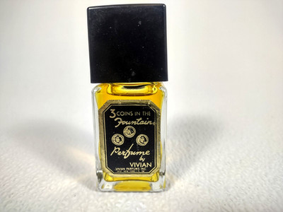 VINTAGE 3 Coins In The Fountain Perfume BY VIVIAN Splash Rare Scent 1 fl oz