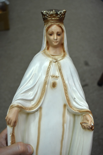 Older Plaster Statue of Mary, Our Lady of Mercy, 18 1/4" ht. (CA258) Chalice Co. - Picture 13 of 14