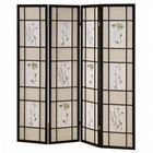 Ore International R5441 - 4 4 Panel Shoji Screen - Black