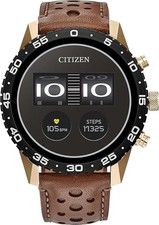 Citizen CZ Smart Touchscreen Brown Leather Smart Watch 44MM MX1016-28X