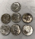 7 COINS 1968 D Kennedy Half Dollar 40% SILVER 7 PIECES