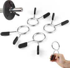 4Pcs 2 Inch Barbell Clamps,Stainless Steel Spring Collar Clips,Olympic Barbell S