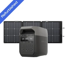 EcoFlow DELTA 3 1024Wh LiFePO4 Power Station +160W Solar Panel Refurbished