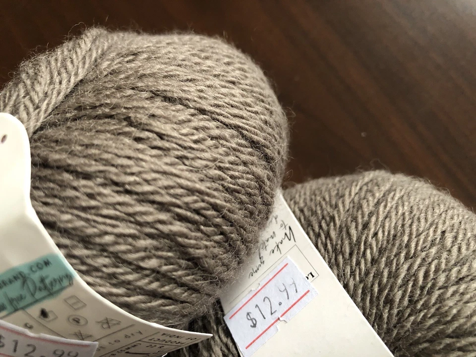 Lion Brand 100% Baby Alpaca Yarn #127H TAUPE Lot of 4 - Image 2 of 4