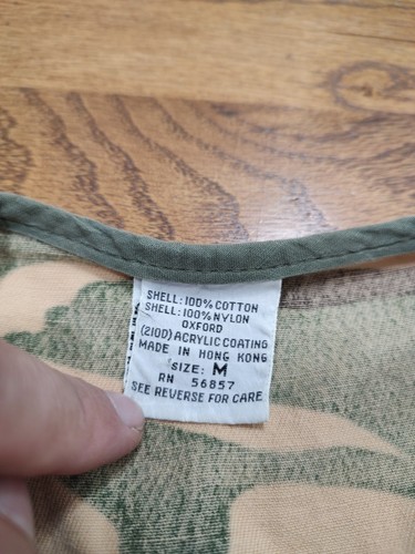 Vintage Hunting Vest Mens Medium Green Camo Shooting Bird Bag Cargo Camouflage - Picture 8 of 12