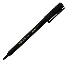 Valuex Ohp Pen Permanent Fine 0.4Mm Line Black Pack 10