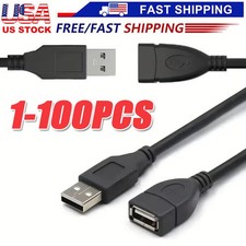 High-Speed USB-USB Extension Cable USB 2.0 Adapter Extender Cord Male/Female LOT