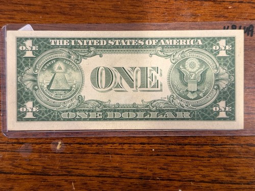 Fancy Serial Trinary Silver Certificate One Dollar Bill 1935E Series E00020442H - Picture 3 of 3