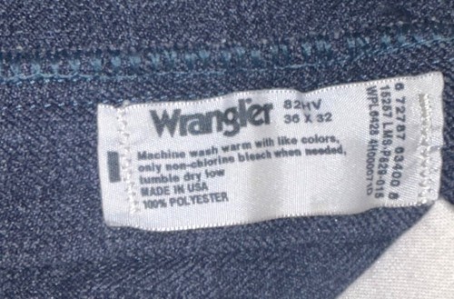 Vintage Wrangler Hose Herren Etikett 36x34 ca. 34x31,5 82HV Western grau Slack Hergestellt in den USA - Bild 3 von 6