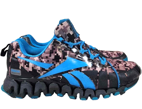 Zapatillas de camuflaje Reebok Zigtech Energy para hombre negras/azules/digitales talla 5,5 EE. UU. - Imagen 1 de 15
