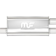 MagnaFlow 12265 Straight-Through Performance Muffler; 2.5in. Offset/Dual; 5x18x8