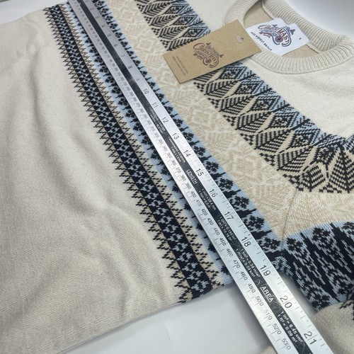 Maglione natalizio britannico donna Fair Isle Christmas Jumper, taglia S, crema - Foto 15 di 16