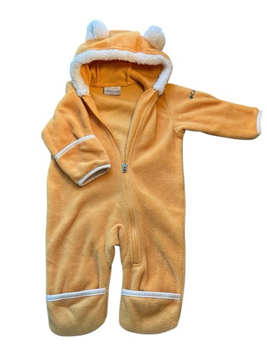 Columbia Tiny Bear Fleece Bunting Snowsuit Infant Brown/Orange 3-6 Months - Picture 3 of 8