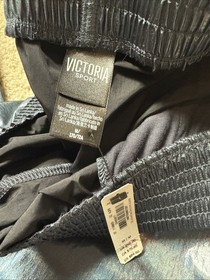 Victoria’s Secret Victoria Sport Shiny Cargo Jogger Pants Metallic Blue M New