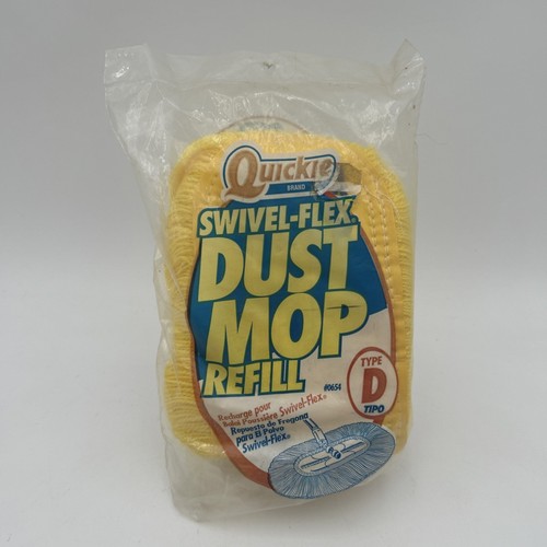 Quickie Swivel-Flex Dust Mop Refill #0654 Type D Yellow New Sealed - Picture 1 of 5