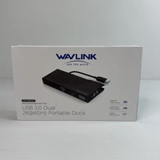 Wavlink USB 3.0 Mini Dock 9-in-1 Portable Laptop Multi port Adapter w/ 2K HDMI