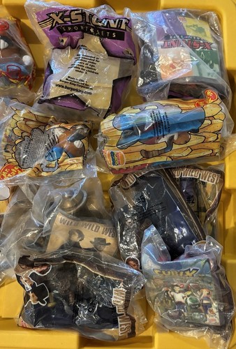 Lote de 19 piezas de juguetes de comida vintage de los 90 Burger King para niños Spider-Man Bug Riders nuevos en paquete - Imagen 6 de 8