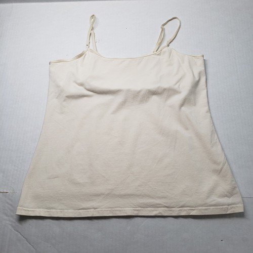 Camiseta sin mangas Taylor Marco Shelf Bra para mujer XL marfil correas de espagueti ajustables cami - Imagen 12 de 15