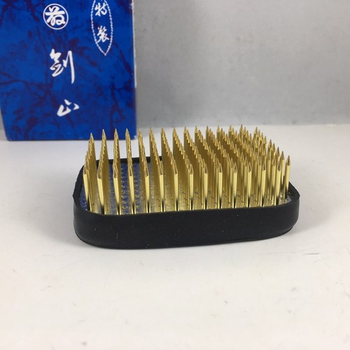 Japanese Ikebana Kenzan 2-5/8" x 1-7/8" Rectangular Rubber Ring Needle Pin Frog - Picture 2 of 7