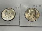 Lot of 2 Kennedy Clad Half Dollars, 1976-P, 1976-D, BU