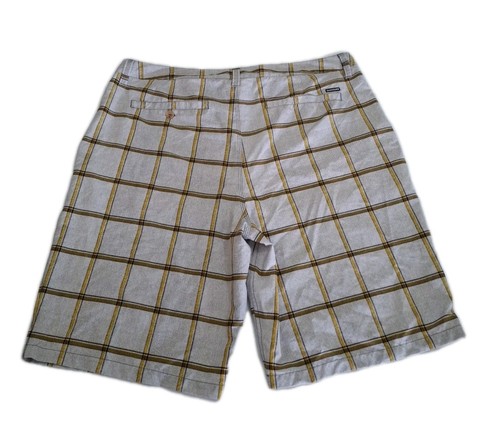 QuikSilver Size 42 Trunks Plaid Mens Board Chino Shorts - Picture 2 of 6