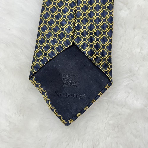 Guter Zustand Burberry Seidenkrawatte gesticktes Pferd Logo Made in Italy Navy - Bild 7 von 10