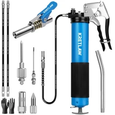 KRETLAW Grease Gun, 7000 PSI Heavy Duty Professional Pistol Grip Grease Gun ...
