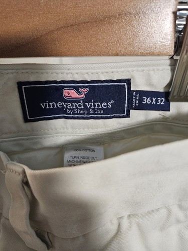 Pantalones chinos Vineyard Vines para hombre 36x32 caqui elásticos chinos informales rendimiento - Imagen 4 de 6