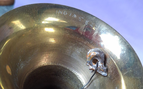 Vintage Brass 9.25" Hand Bell - Made in India #R341 - Foto 5 di 5