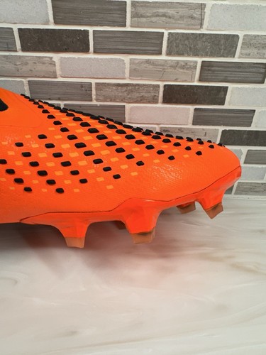 Adidas Predator Accuracy+ FG Orange Black Soccer Cleats GW4560  Men’s Size 7.5 - Picture 6 of 13