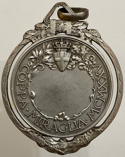 VENEZIA REGIA AERONAUTICA COPPA MIRAGLIA 1925 MEDAGLIA ARGENTO GARA IDROVOLANTI - Picture 6 of 6