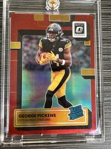 2022 Panini Donruss Optic - Rated Rookie George Pickens #223 Red Prizm /99 (RC)